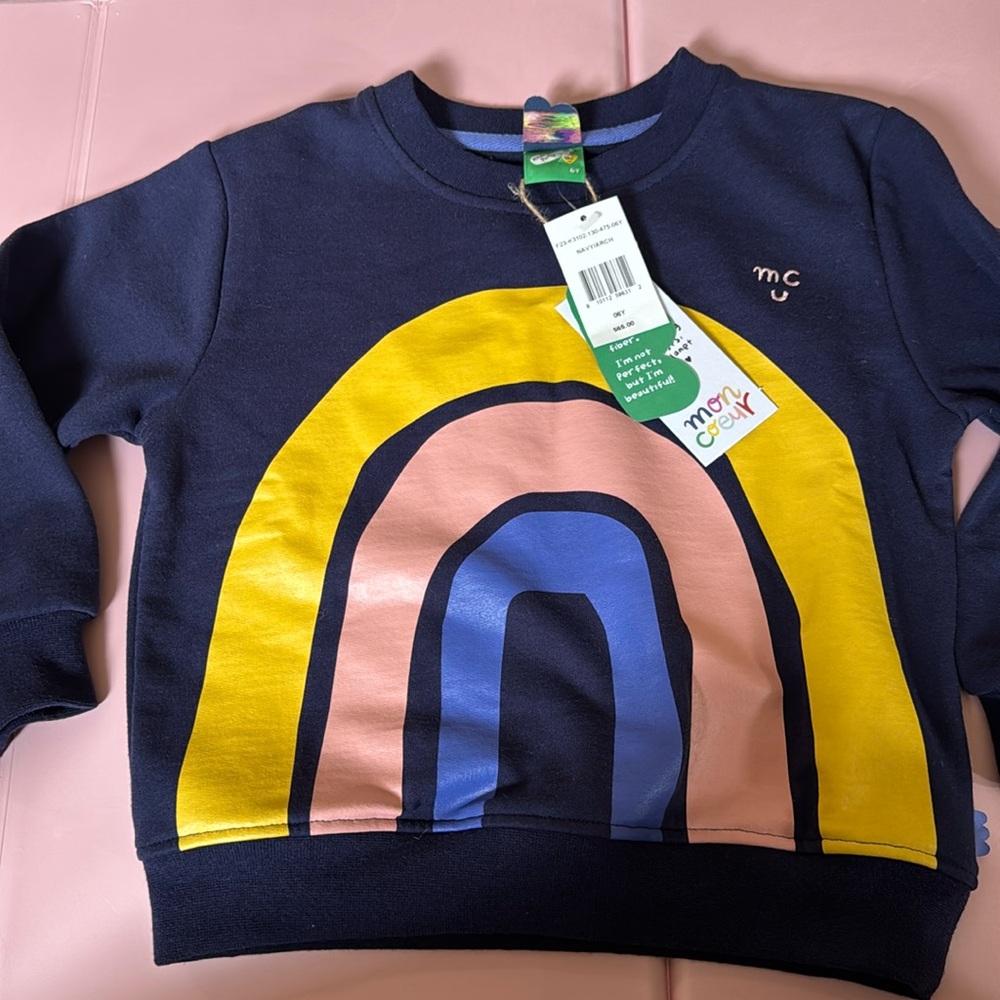 MonCoeur | NWT | Rainbow Kid Sweatshirt